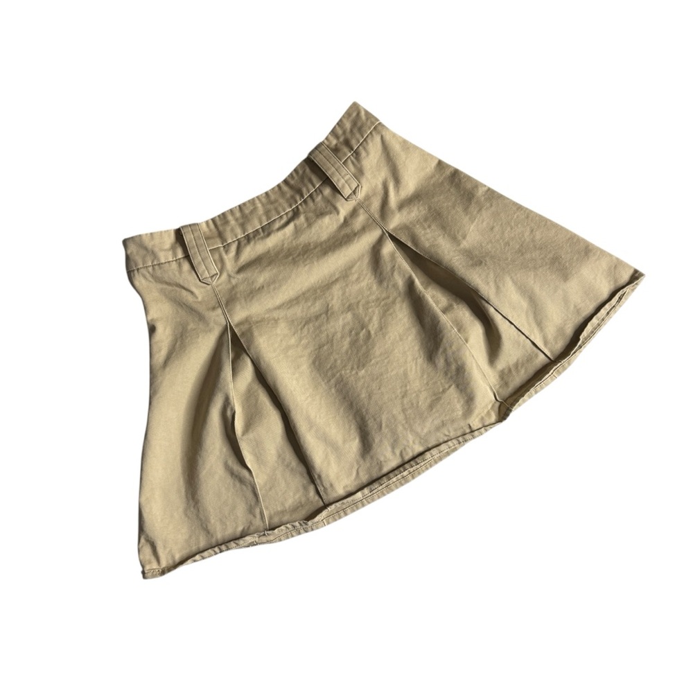 Urban Revivo Beige Pleated Mini Skirt with Shorts Womens Size 6